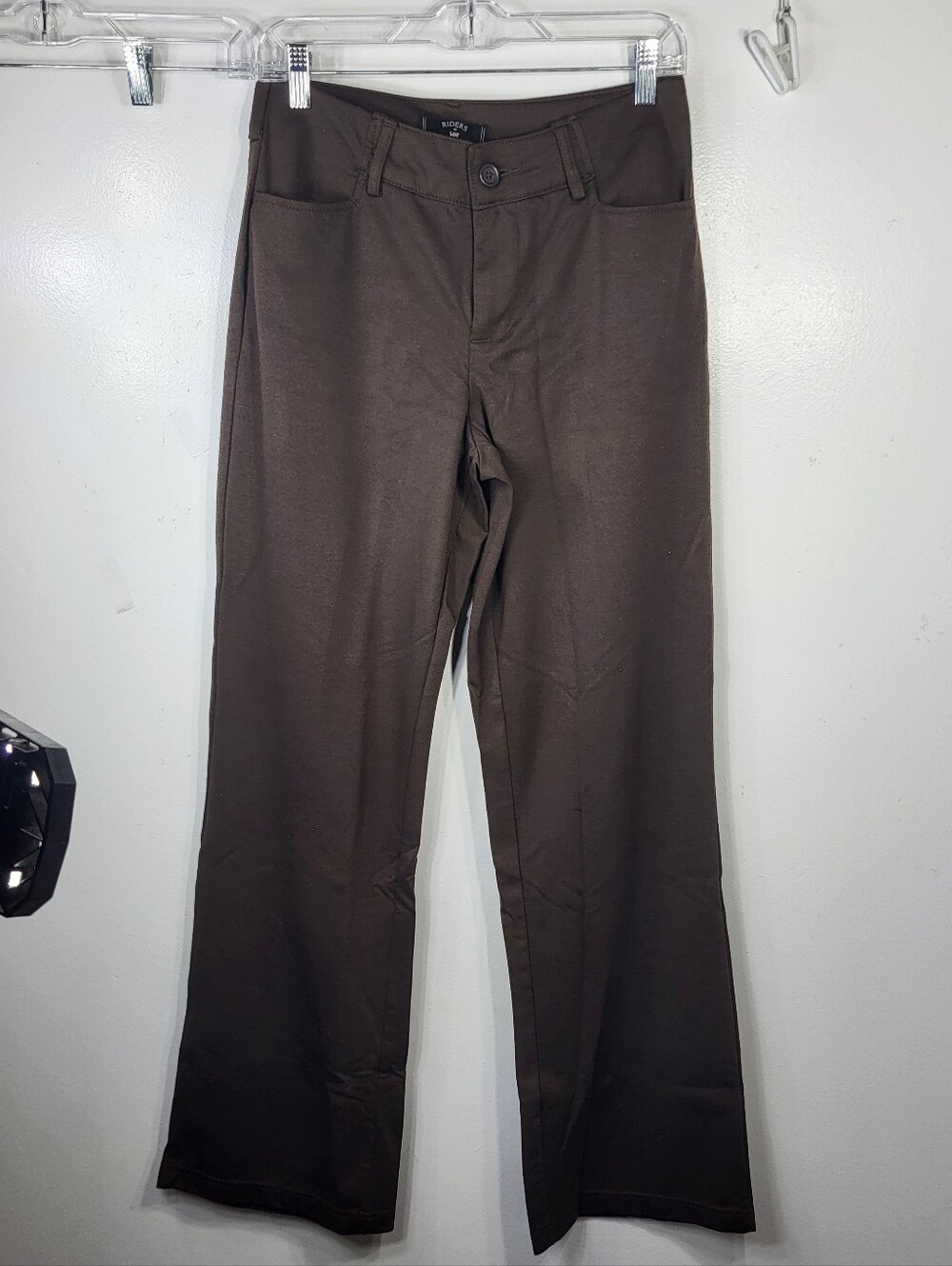 Riders by Lee Brown Straight Leg Knit Pants Sz 8M - Picture 2 of 5